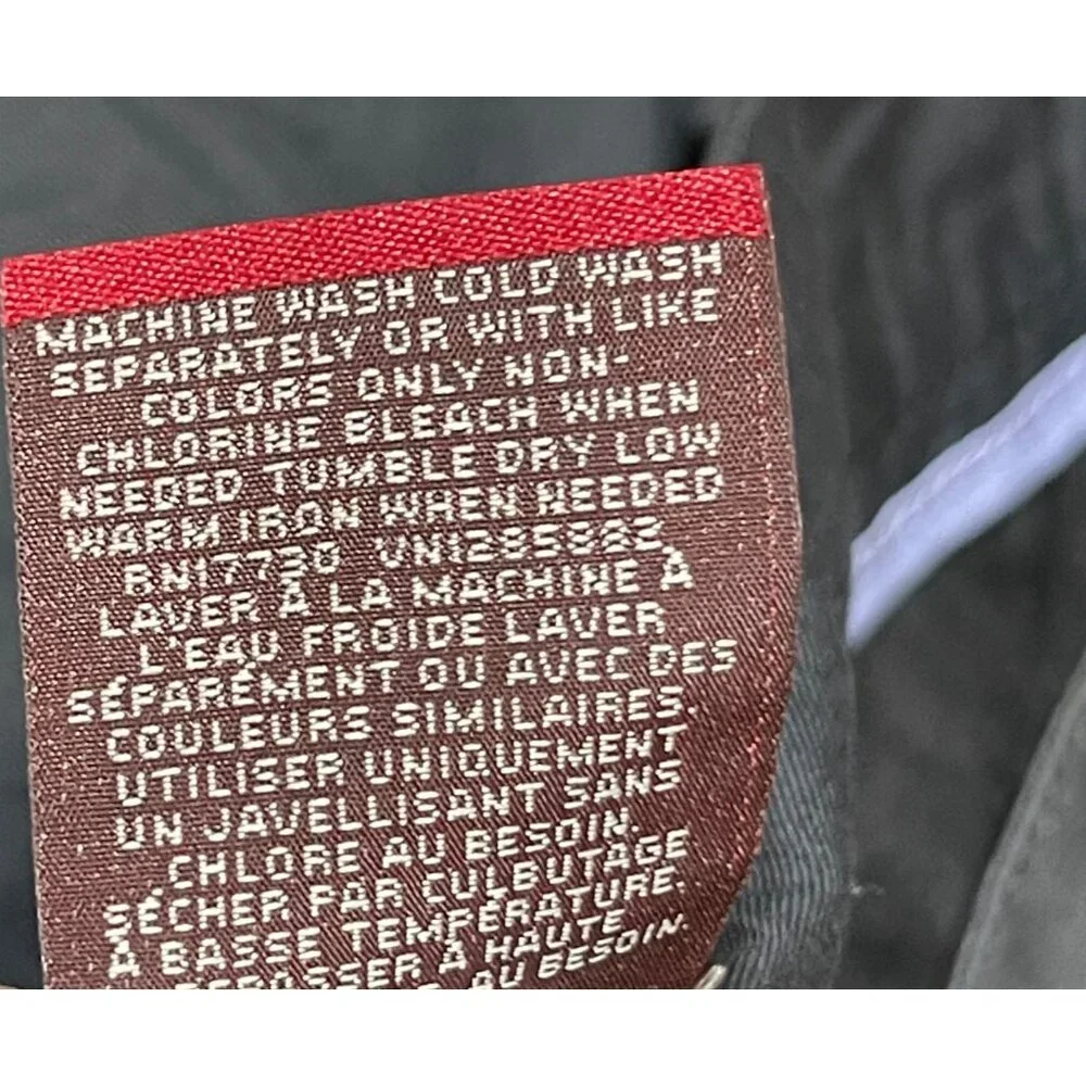 Merona Women's Chino Shorts Blue Black Size 14 Cotton 9" Inseam Flat Front - Picture 4 of 4